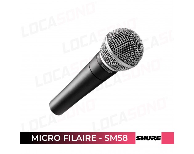 Location micro Shure SM58 instrument filaire