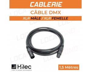 VENTE Câble DMX Noir -...