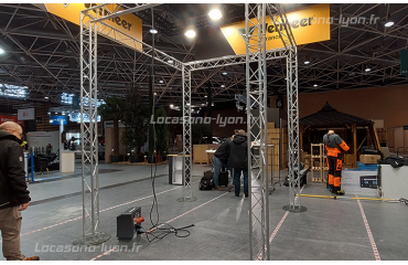 Installation structure aluminium et stand alu sur le salon paysalia  à eurexpo