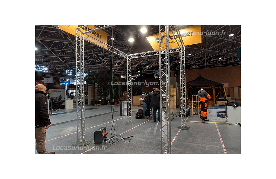 Installation structure aluminium et stand alu sur le salon paysalia à eurexpo